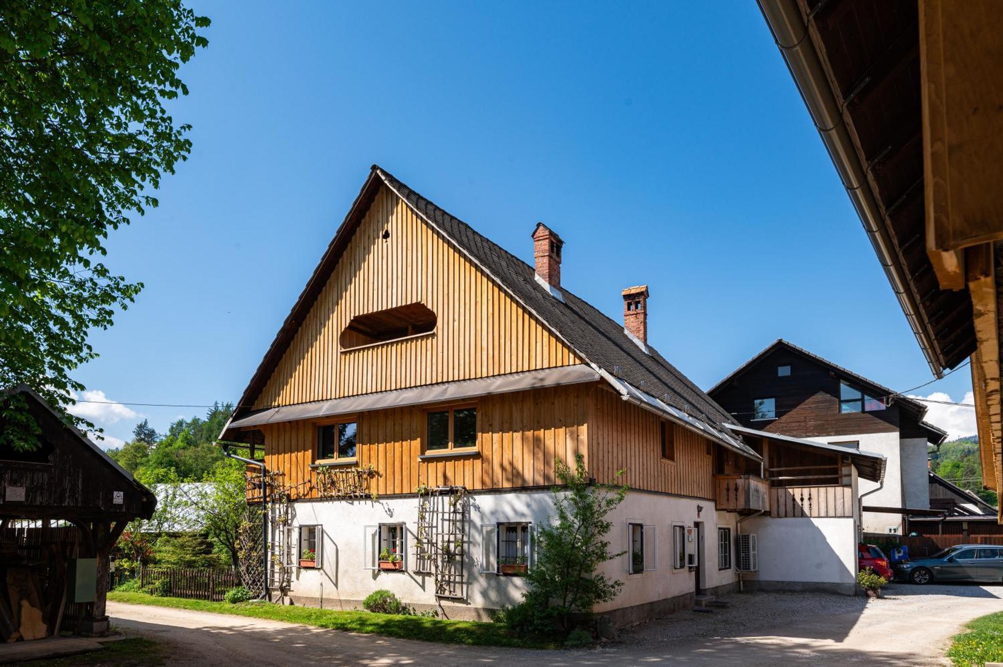 House, Garden And A Green Cat Блед Екстер'єр фото